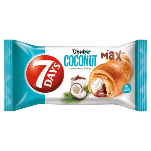 7DAYS Double Max Croissant kakaós-kókuszos 80g