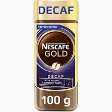 Nescafé Gold kávé koffeinmentes üveges instant 100g